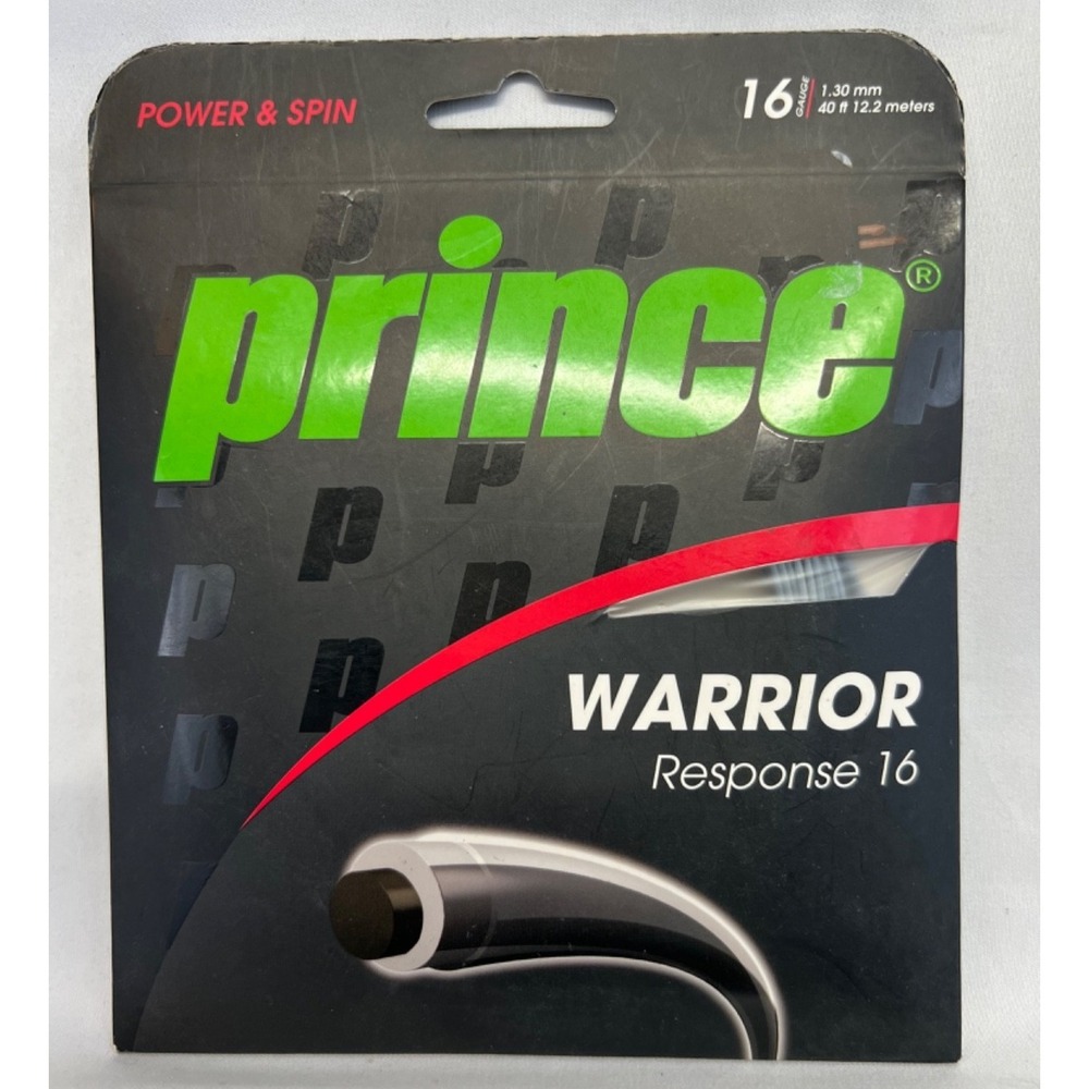 Prince Warrior Response 16 Tennis String Japan 1.30mm 40ft Hybrid Power Spin